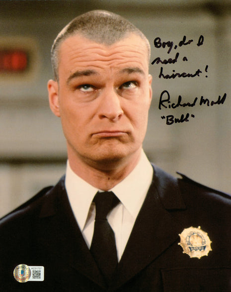 Richard Moll (Night Court) signed 8x10 Photo (w/ Beckett)