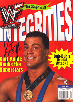 Kurt Angle signed WWF Magazine July 2000