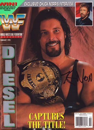 Kevin Nash signed WWF Magazine February 1995