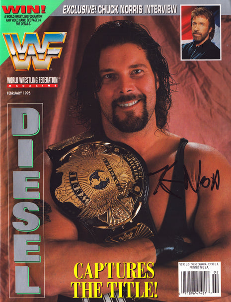 Kevin Nash signed WWF Magazine February 1995