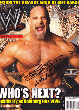 Bill Goldberg signed WWE Magazine May 2003