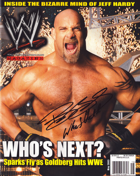 Bill Goldberg signed WWE Magazine May 2003