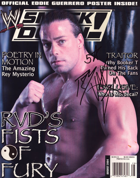 Rob Van Dam signed WWE Smackdown Magazine August 2004