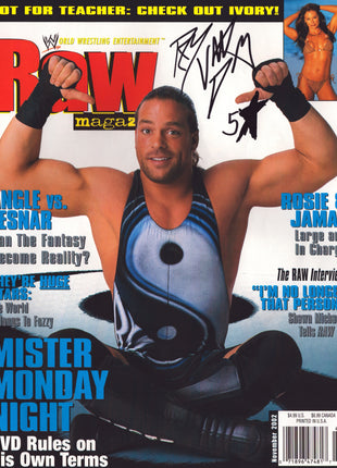 Rob Van Dam signed WWE Raw Magazine November 2002