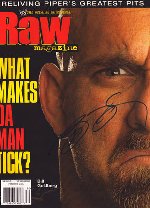 Bill Goldberg signed WWE Raw Magazine August 2003