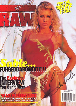 Sable signed WWF Raw Magazine November 1998