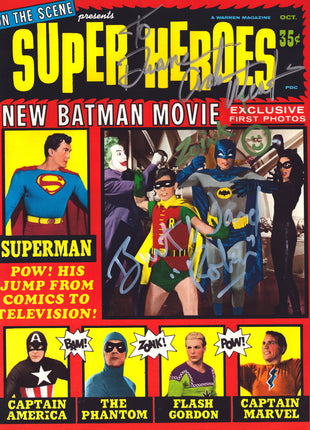 Adam West & Bart Ward signed Super Heroes Magazine