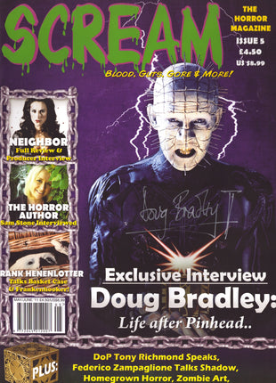 Doug Bradley signed Scream Magazine May/June 2011