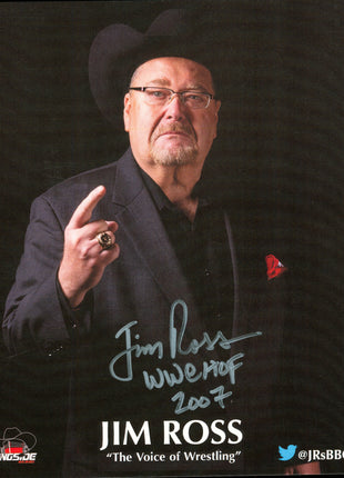 Jim Ross signed 8x10 Photo