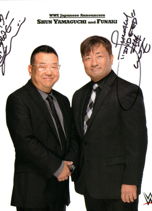 Foto de 8x10 firmada por Shun Yamaguchi y Funaki