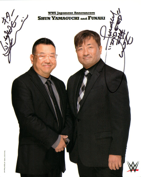 Foto de 8x10 firmada por Shun Yamaguchi y Funaki