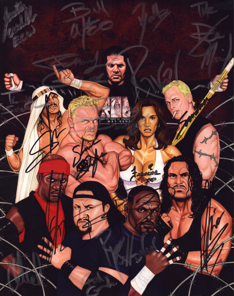 ECW originals Cartoon multi-signed 11x14 Photo