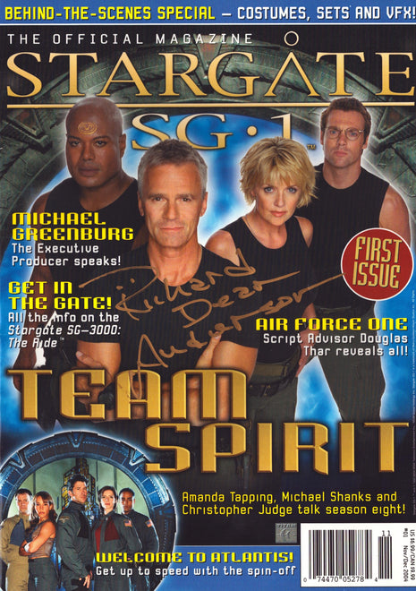 Richard Dean Anderson signed Stargate SG1 Magazine November/December 2004