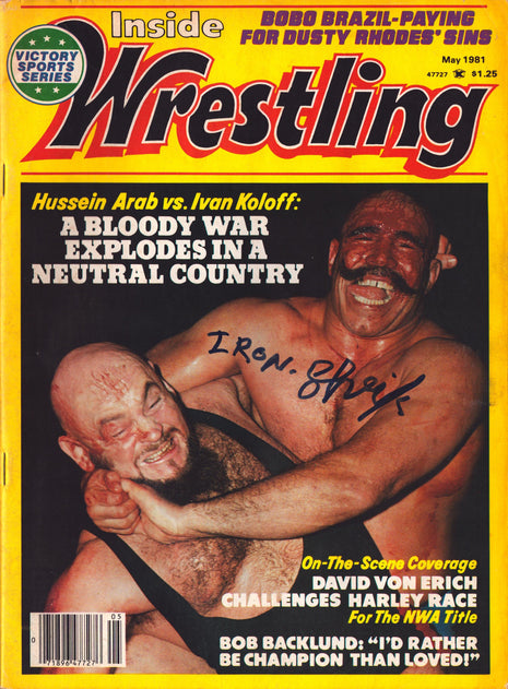 Iron Sheik signed Inside Wrestling Magazine May 1981