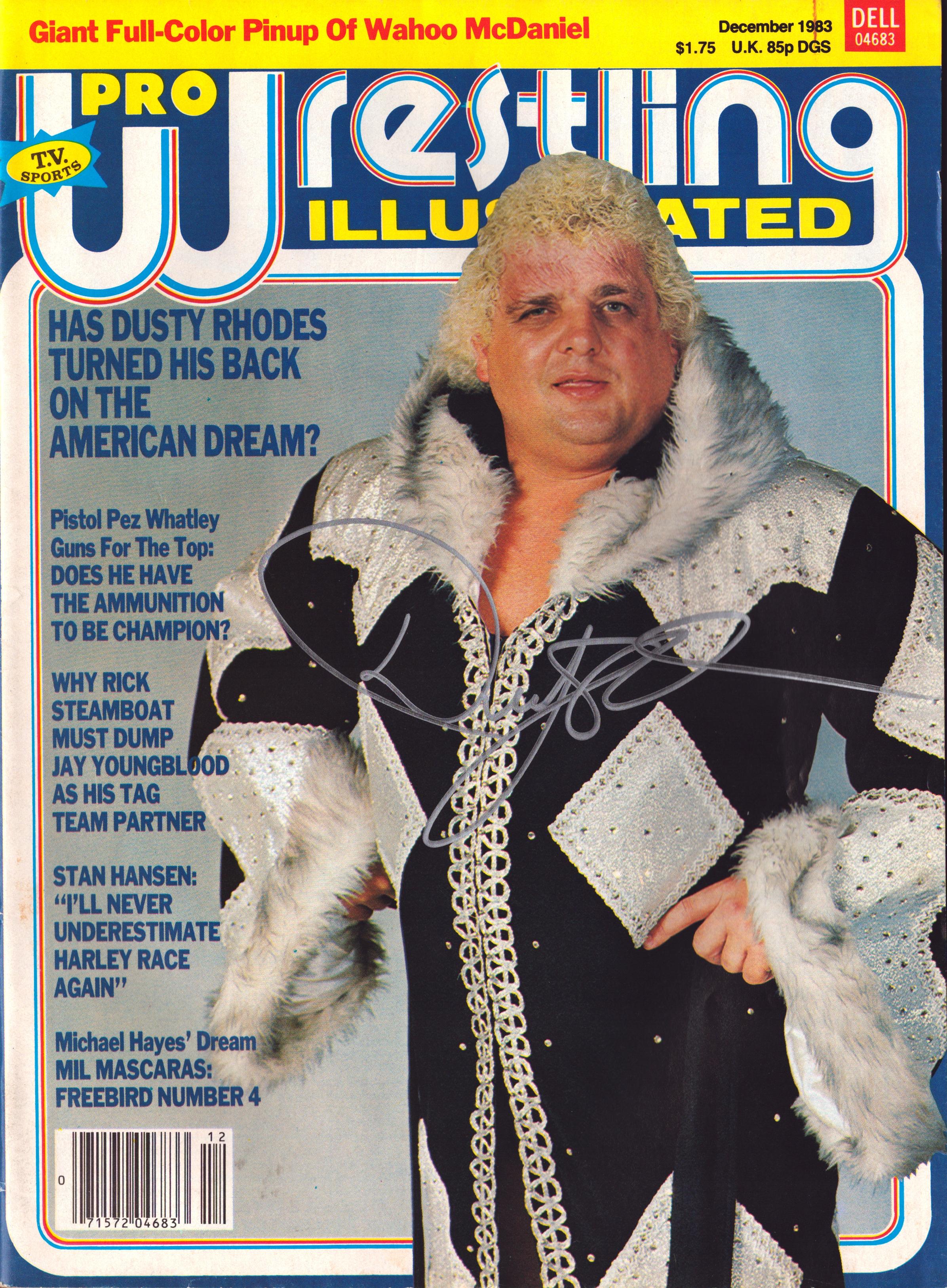 Dusty Rgodes Dusty Rhodes signed Pro Wrestling Illustrated Magazine December 1983 ...