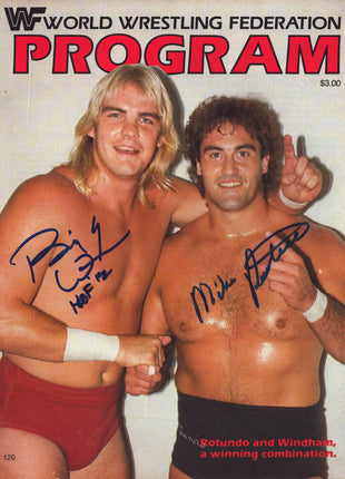 Barry Windham & Mike Rotundo dual signed WWF Program Volume 120