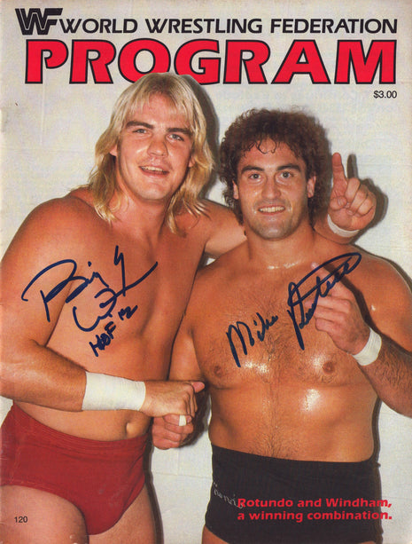 Barry Windham & Mike Rotundo dual signed WWF Program Volume 120