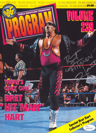 Bret Hart signed WWF Program Volume 239 (w/ JSA)