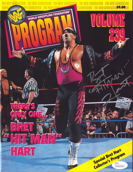 Bret Hart signed WWF Program Volume 239 (w/ JSA)