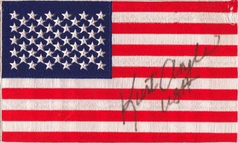 Kurt Angle signed USA Flag Patch