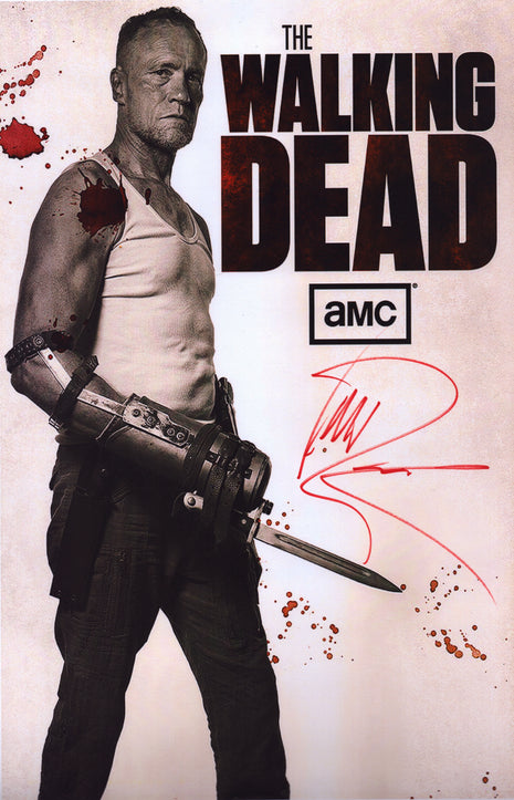 Michael Rooker (The Walking Dead) signed 11x17 Photo