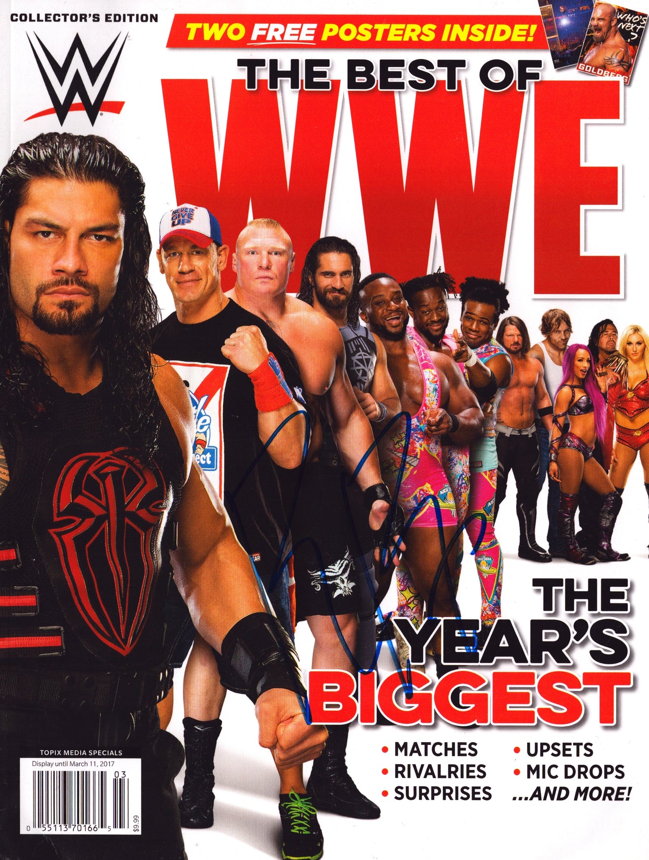 Roman Reigns signed The Best of WWE Magazine 2017 – Signed By Superstars