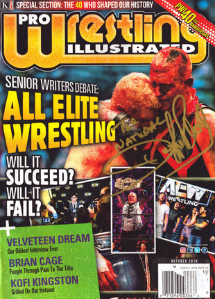 Dustin Rhodes signed Pro Wrestling Illustrated Magazine October 2019