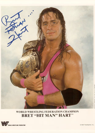 Bret Hart signed 8x10 Photo