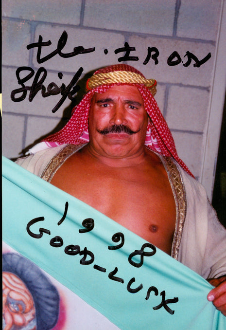 Iron Sheik signed 4x6 Photo