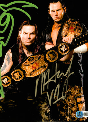 Jeff Hardy & Matt Hardy dual signed 8x10 Photo (w/ Beckett)