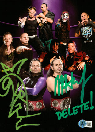 Jeff Hardy & Matt Hardy dual signed 8x10 Photo (w/ Beckett)