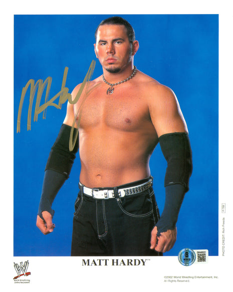 Matt Hardy signed 8x10 Photo (w/ Beckett)