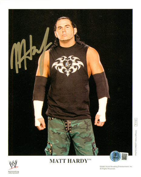 Matt Hardy signed 8x10 Photo (w/ Beckett)