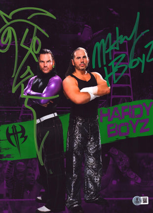 Jeff Hardy & Matt Hardy dual signed 11x14 Photo (w/ Beckett)