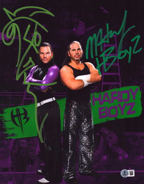 Jeff Hardy & Matt Hardy dual signed 11x14 Photo (w/ Beckett)