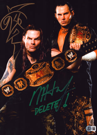 Jeff Hardy & Matt Hardy dual signed 11x14 Photo (w/ Beckett)