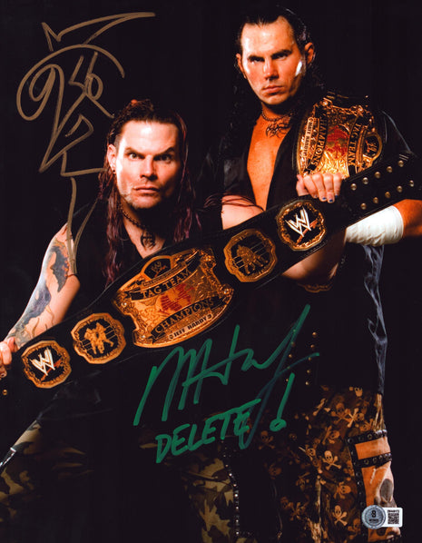 Jeff Hardy & Matt Hardy dual signed 11x14 Photo (w/ Beckett)