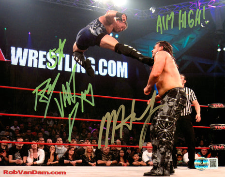 Rob Van Dam & Matt Hardy dual signed 8x10 Photo (w/ Beckett)