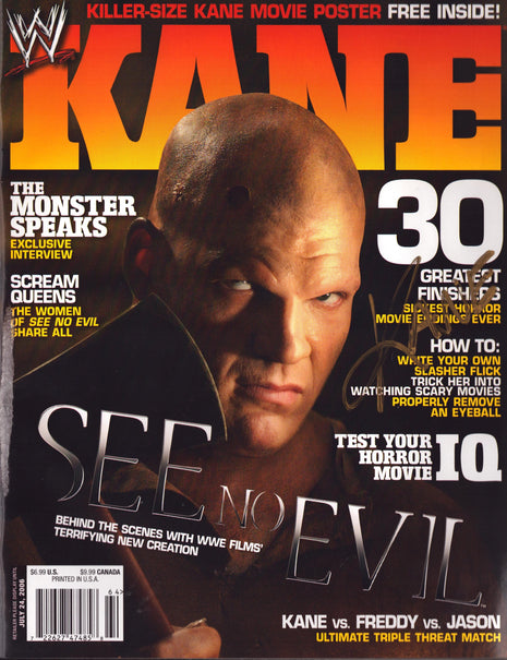 Kane signed WWE Kane Magazine July 2006