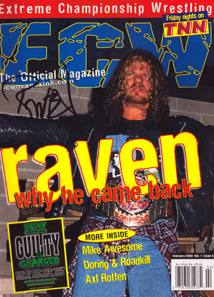 Raven signed ECW Magazine February 2000