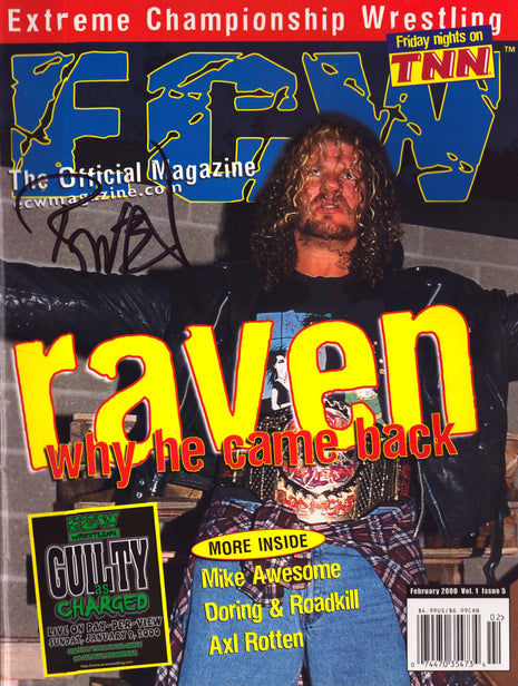 Raven signed ECW Magazine February 2000