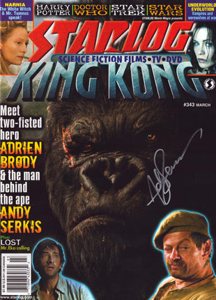 Andy Serkis (King Kong) signed Starlog Magazine March 2006