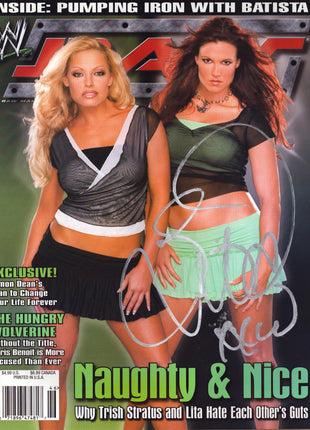 Lita signed WWE Raw Magazine December 2004