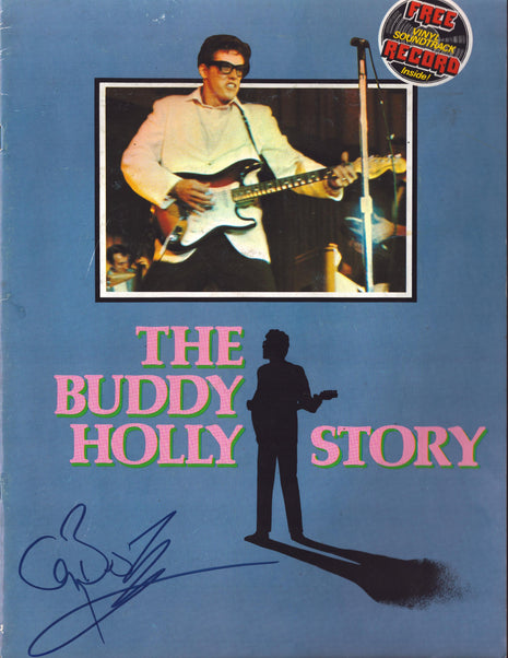 Gary Busey (The Buddy Holly Story) signed The Buddy Holly Story Magazine