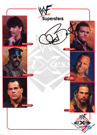 Chris Benoit & Fabulous Moolah dual signed WWF Axess 2000 Event Program