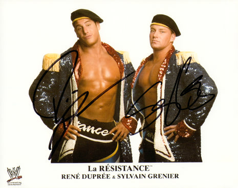 Rene Dupree & Sylvain Grenier dual signed 8x10 Photo