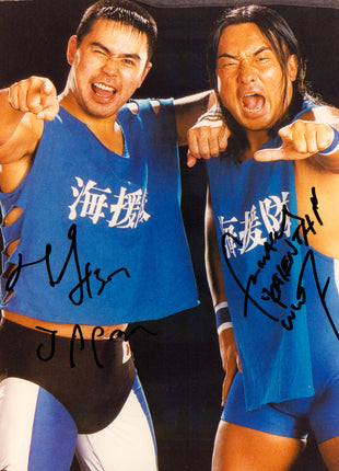 Taka Michinoku &amp; Funaki doble firmada 8x10 Foto