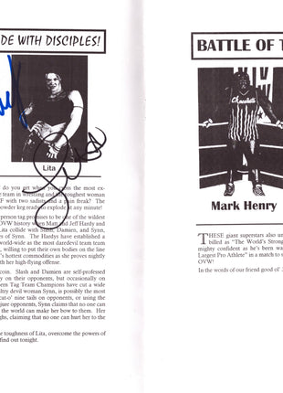 Multi-signed OVW Christmas Chaos 2000 Event Program