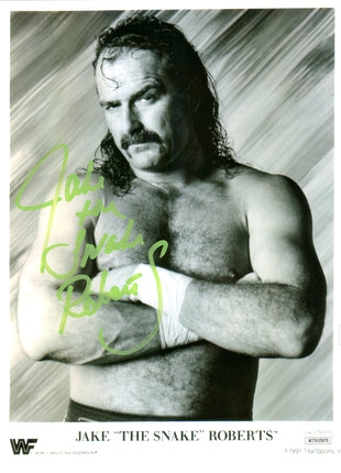 Jake Roberts signed 8x10 Photo (w/ JSA)