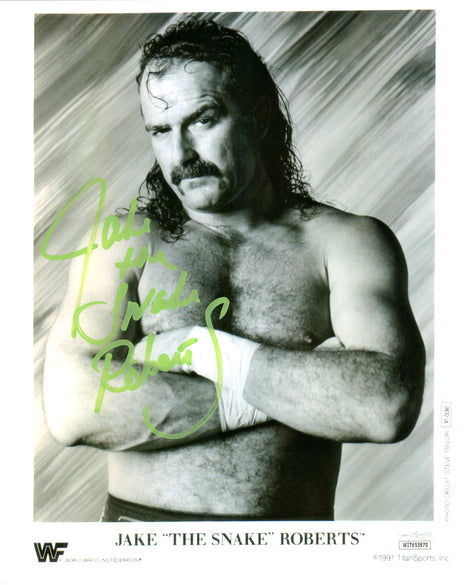 Jake Roberts signed 8x10 Photo (w/ JSA)